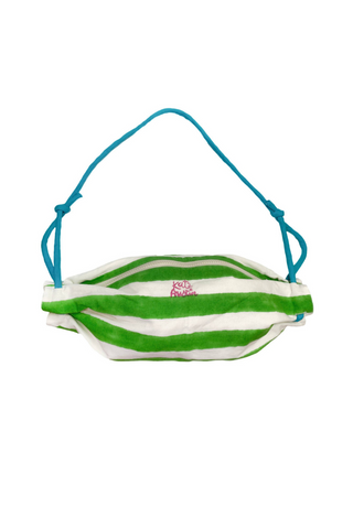 KATE AUSTIN Sac Bonbon à Larges Rayures - Vert et Blanc